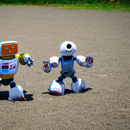 Image similar to robots playing soccer