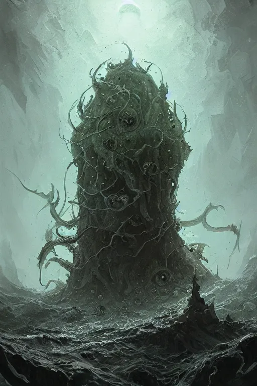 Image similar to shoggoth, eldritch, d & d, mtg, fantasy, intricate, elegant, highly detailed, digital painting, artstation, concept art, smooth, sharp focus, illustration, art by greg rutkowski