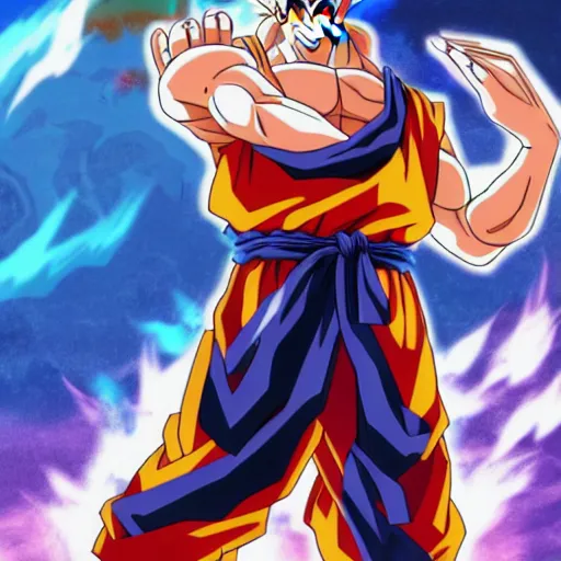 Prompt: Full body portrait of Goku fused with Master Roshi from Dragon Ball Z, detailed, artstation, by Kyoto Animation and Studio Ghibli and GAINAX