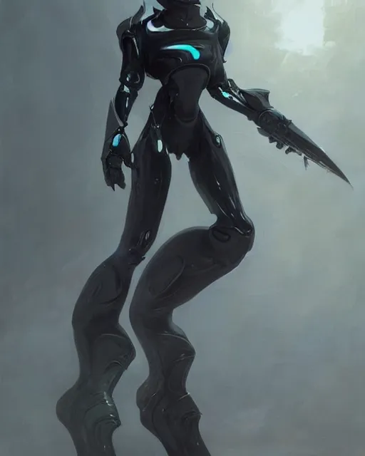 Prompt: smooth sleek black pearlescent wraithbone powerarmor, by greg rutkowski and mark brookes and jim burns and tom bagshaw and magali villeneuve, trending on artstation