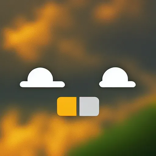 Prompt: icon for weather app, simple, detailed, peaceful, sunny