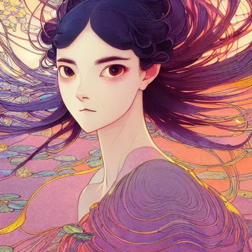 Prompt: a beautiful exquisite delicate hyperdetailed character design 4 k wallpaper illustration of a phoenix princess, victo ngai style, finely detailed perfect face delicate features directed gaze, style of studio ghibli, makoto shinkai, raphael lacoste, louis comfort tiffany, denoise, deblurring, artgerm, james jean, ross tran, alphonse maria mucha, chinese style