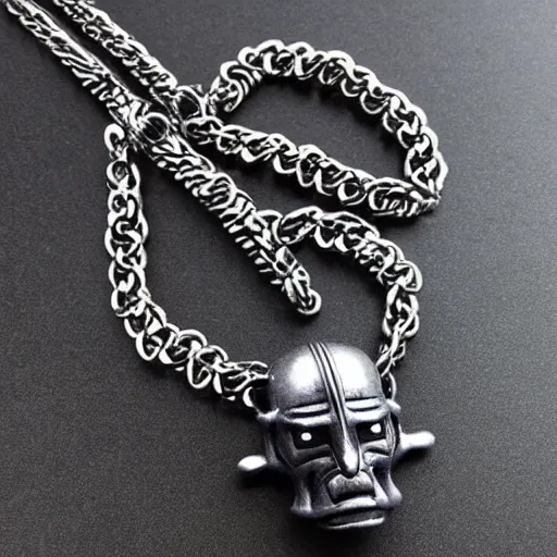 Image similar to necklace of hellboy, hyper realistic,
