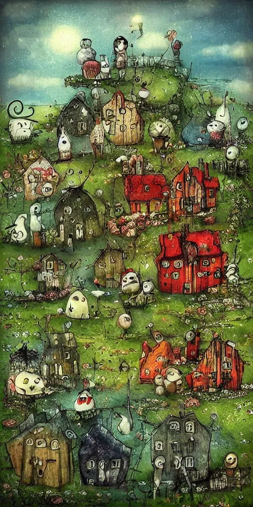 Prompt: a summer scene by alexander jansson