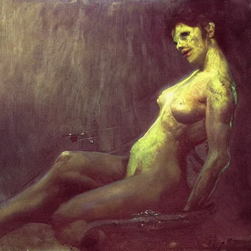 Image similar to alien by ilya repin