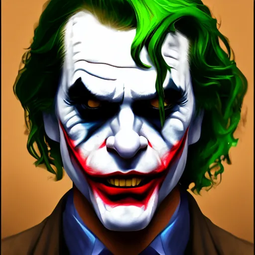 Prompt: Jay Powell as The Joker, digital art, cgsociety, artstation, trending, 4k