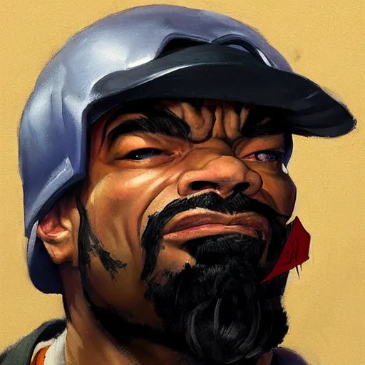 Prompt: greg manchess portrait painting of method man overwatch character, medium shot, asymmetrical, profile picture, organic painting, sunny day, matte painting, bold shapes, hard edges, street art, trending on artstation, by huang guangjian and gil elvgren and sachin teng