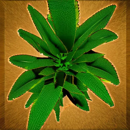 Image similar to a pigweed with a bromeliad pattern, digital art. trending on art station, unreal engine.