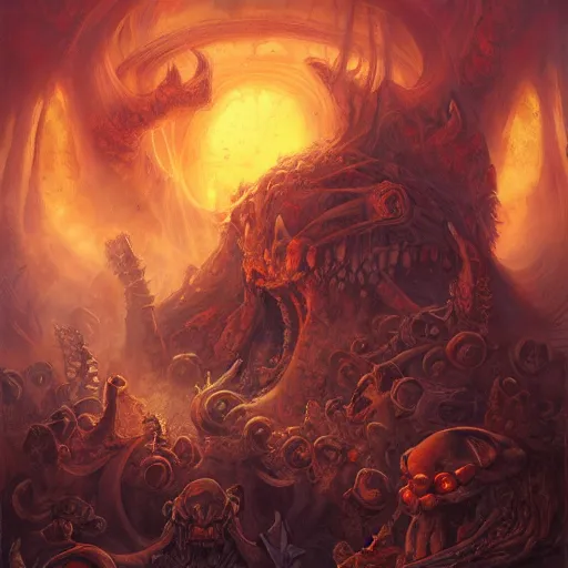 Image similar to hell is other people by justin gerard, deviantart