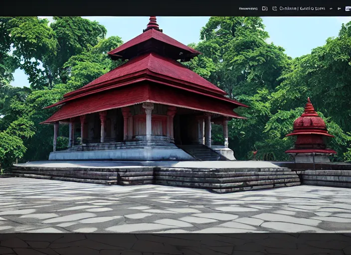 Image similar to kamakhya temple, guwahati ; unreal engine 5, octane render, nanite ; global illumination ray traced ; natural sunny lighting