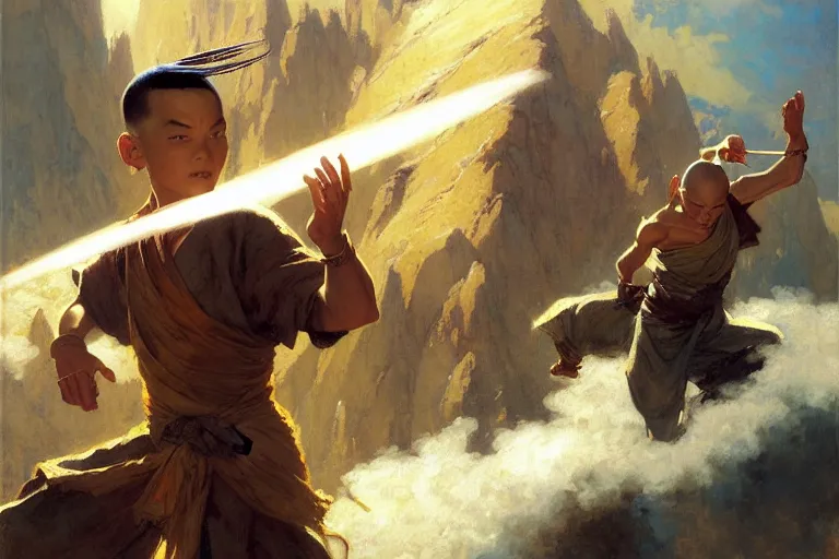 Image similar to the last airbender, painting by gaston bussiere, craig mullins, j. c. leyendecker