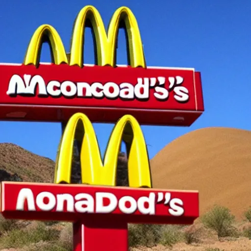 Prompt: McDonald's in a desert