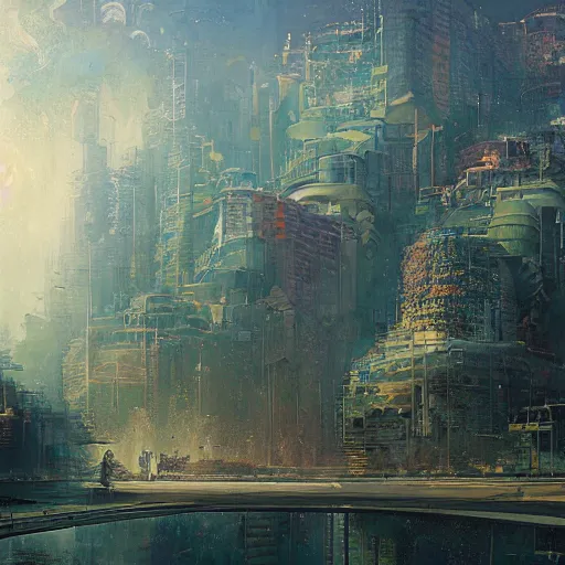 Prompt: utopian city in watercolors, 4 k resolution, ultra detailed, style of carlos schwabe, dariusz zawadzki, tom bagshaw, tom bagshaw, ismail inceoglu, robert mccall