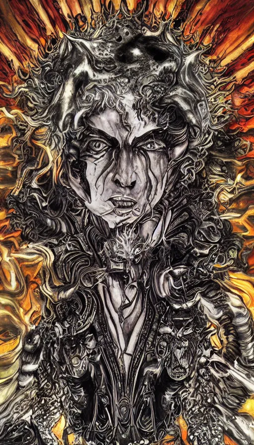 Image similar to psytrance artwork, from berserk