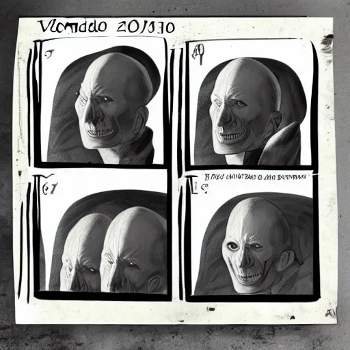 Prompt: Voldemort as a math teacher, mid century style