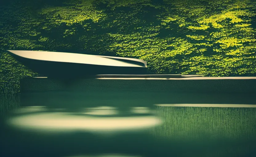 Prompt: beautiful lake, boat, artwork by tadao ando, mystic, melancholy, pinhole analogue photo quality, lomography, blur, unfocus, cinematic, foil effect, holographic effect