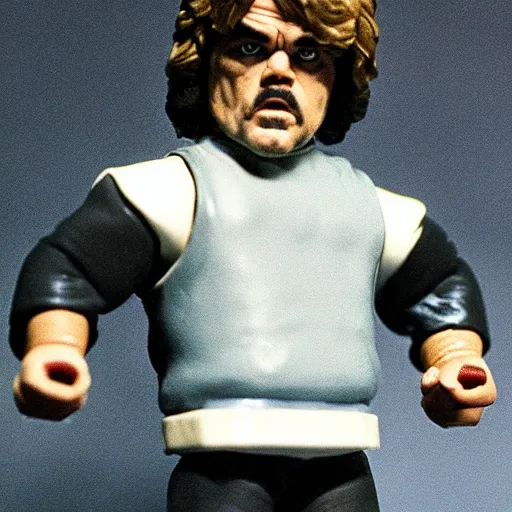 Image similar to peter dinklage 1 9 8 0 s wrestling action figure