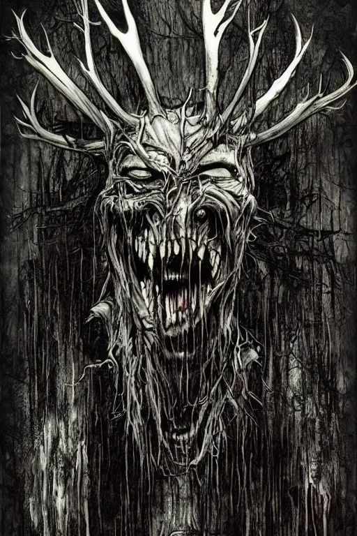 Image similar to mad wendigo artwork by ben templesmith