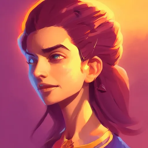 Image similar to profile portrait, maya ali mage, gloomhaven, dynamic lighting, gaudy colors, octane render aesthetic, matte painting concept art, official fanart behance hd artstation by jesper ejsing, by rhads and makoto shinkai and lois van baarle and ilya kuvshinov and rossdraws