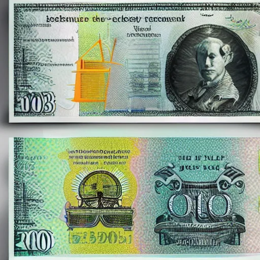 Image similar to concept design £ 5 0 note for the year 2 0 3 3