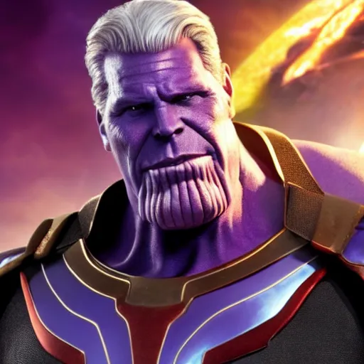 Prompt: ted danson as thanos, hd 4k photo
