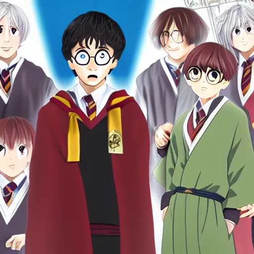Prompt: Harry Potter as a Japanese anime 4K quality super realistic