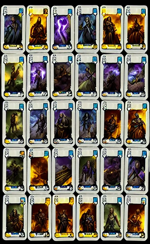 Image similar to trading card game based on ancient legends, occult, epic card art, trading card format