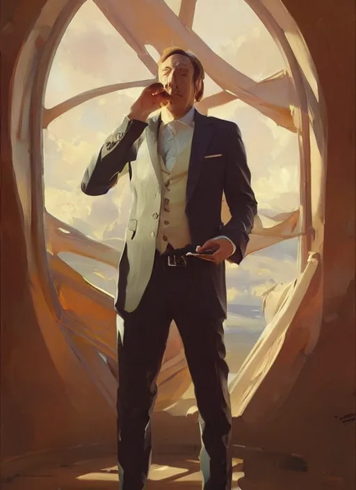 Prompt: portrait of saul goodman, painting by sargent and leyendecker, fantasy, medium shot, asymmetrical, intricate, elegant, matte painting, illustration, hearthstone, by rhads, by greg rutkowski, by greg tocchini, by james gilleard, by joe fenton