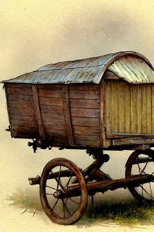Prompt: (((((1950s wood wagon . muted colors.))))) by Jean-Baptiste Monge !!!!!!!!!!!!!!!!!!!!!!!!!!!