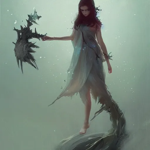 Image similar to “fairy by Greg Rutkowski, realism, fantasy, trending on Artstation”