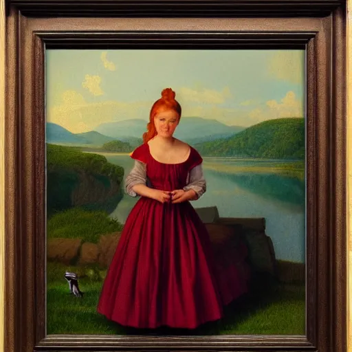 Image similar to portrait of Human lolipop , in the style of the Hudson River School