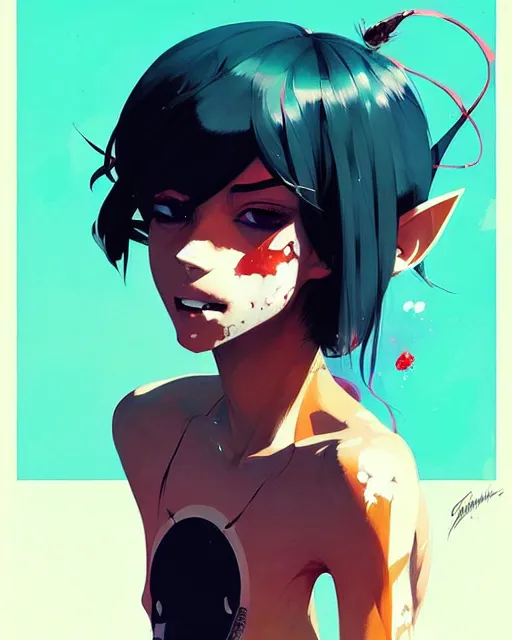 Prompt: an ultradetailed beautiful panting of a stylish gremlin, by conrad roset, greg rutkowski and makoto shinkai, trending on artstation