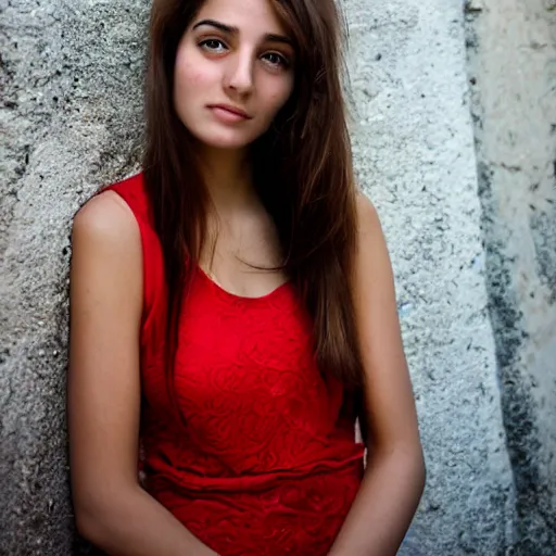 Image similar to photo the most beautiful portrait 20-years-old Greece woman, 50mm