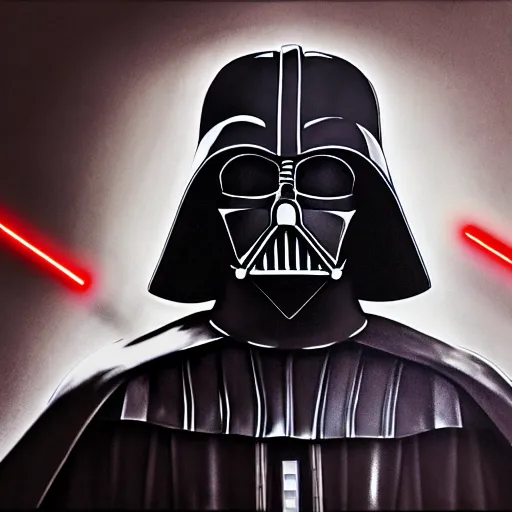 Image similar to portrait of Darth Vader as Luke Skywalker