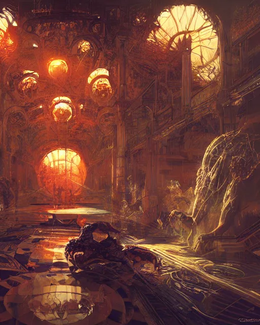 Prompt: the most amazing dream you ever had, hyper realistic, ambient lighting, concept art, intricate, hyper detailed, smooth, syd mead, craig mullins, gustave dore, beeple, lisa frank, vibrant, high contrast, volumetric lighting, octane