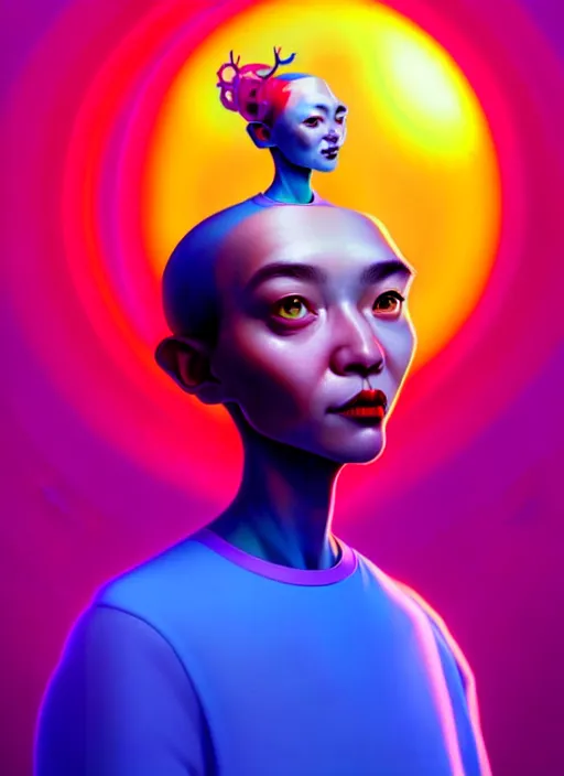 Image similar to colourful caricature - 3 d vfx art - of the sun, art style by james jean & hsiao - ron cheng, character concept art, unreal engine render, digital illustration, sharp, intricate detail, volumetric light, ray tracing, soft light, symmetric, pinterest, artstation, behance,