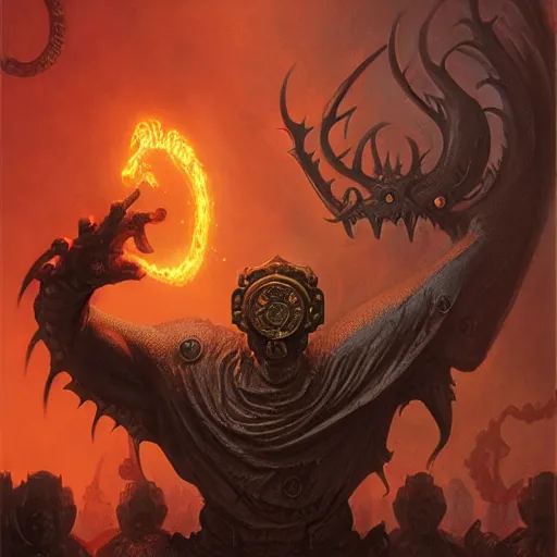 Image similar to beholder, d & d, fantasy, greg rutkowski, frank frazetta, alexandre chaudret, boris vallejo, michael whelan, miro petrov, hr giger, magali villeneuve, donato giancola