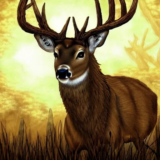 Image similar to deer inspired by dark souls