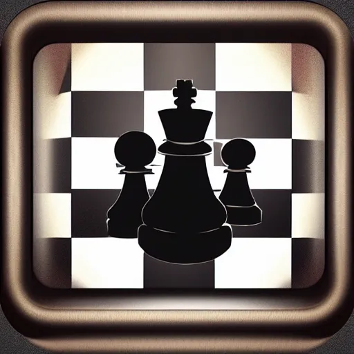 Prompt: chess clock icon, 3 d rendered, minimalistic