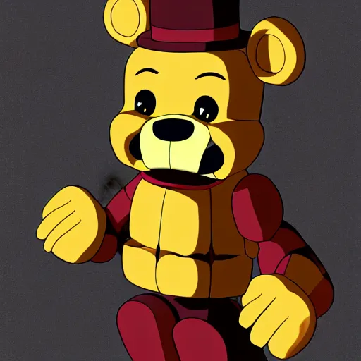 freddy fazbear from fnaf in tokyo ghoul anime, 4 k,, Stable Diffusion