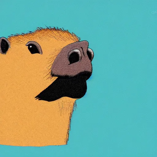 Image similar to cartoon portrait of capybara by bored ape yacht club