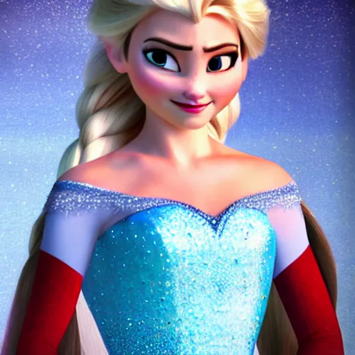 Image similar to angelina julie as elsa from frozen, hd photo