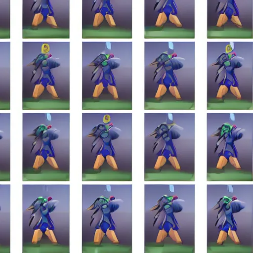 Prompt: One image consisting of ten images of width 80 and height 250 of a game character walking from left to right, the images has to be in sequence for animation, game art, hd, realism