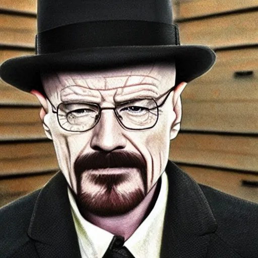 Image similar to walter white casted as the joker