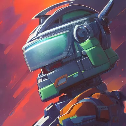 Image similar to portrait of master chief gundam pilot, with an intricate, detailed, urban inspired hiphop afro futuristic helmet, vector behance hd jesper ejsing, rhads, makoto shinkai, lois van baarle, ilya kuvshinov, rossdraws, hd, 3 2 k, ilya kuvshinov, gustav klimt