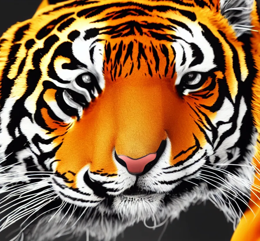 Image similar to low poly vector tiger, ue 5, ue 6, unreal engine 5, cinematic 4 k wallpaper, 8 k, ultra detailed, by popular digital artist, beautiful image, resolution, artstation