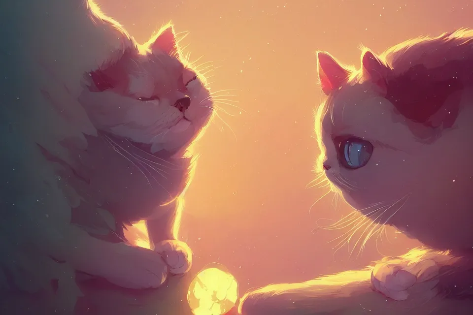 Image similar to beautiful render of cute cat, by victo ngai and andreas rocha and greg rutkowski, trending on artstation, unreal engine, 8 k hd wallpaperjpeg artifact, blur, artfact