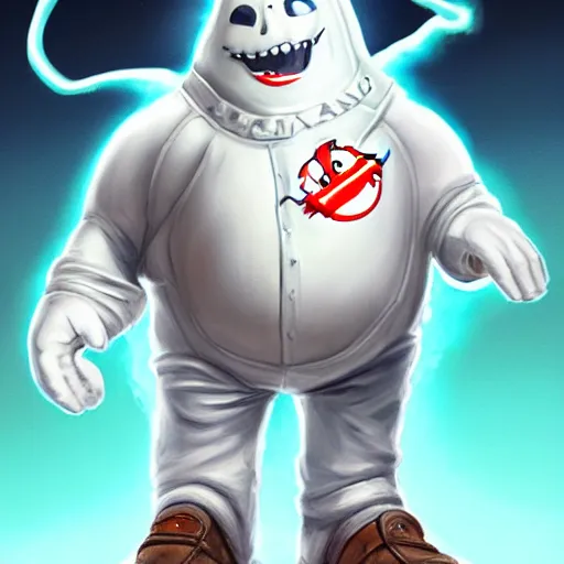 Image similar to a giant ghostbusters stay puff marshmallow man wearing timberland shoes and a yankee hat smoking a joint walking in new york city, highly detailed portrait, digital painting, artstation, concept art, smooth, sharp foccus ilustration, artstation hq