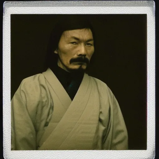 Image similar to polaroid of a samurai by Tarkovsky