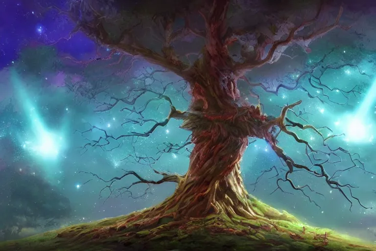 magical mother tree of the universe, concept art